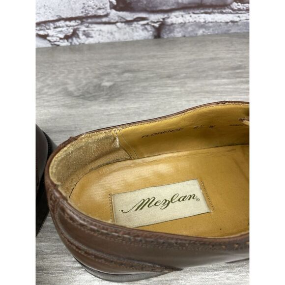 Mezlan Florence Brown Leather Cap Toe Oxford Lace Up Dress Shoes Men Sz 8.5W US main image 10